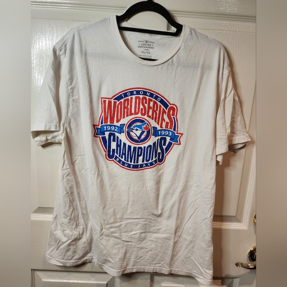 Genuine Merchandise White Toronto Blue Jays World Series 92/93 Champions T-Shirt
